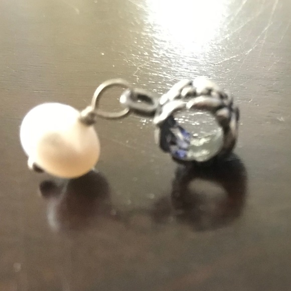 Silver and Pearl Charm for Charm Bracelet NWOT - Picture 4 of 4